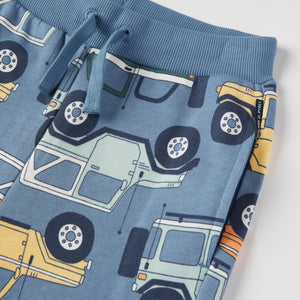 Car Print Kids Joggers from the Polarn O. Pyret kidswear collection. Nordic kids clothes made from sustainable sources.
