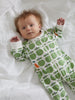 Scandi Apple Print Baby Sleepsuit 2-6m / 62/68