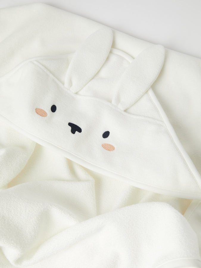 Organic Cotton Hooded Baby Towel from the Polarn O. Pyret baby collection. Nordic kids clothes made from sustainable sources.