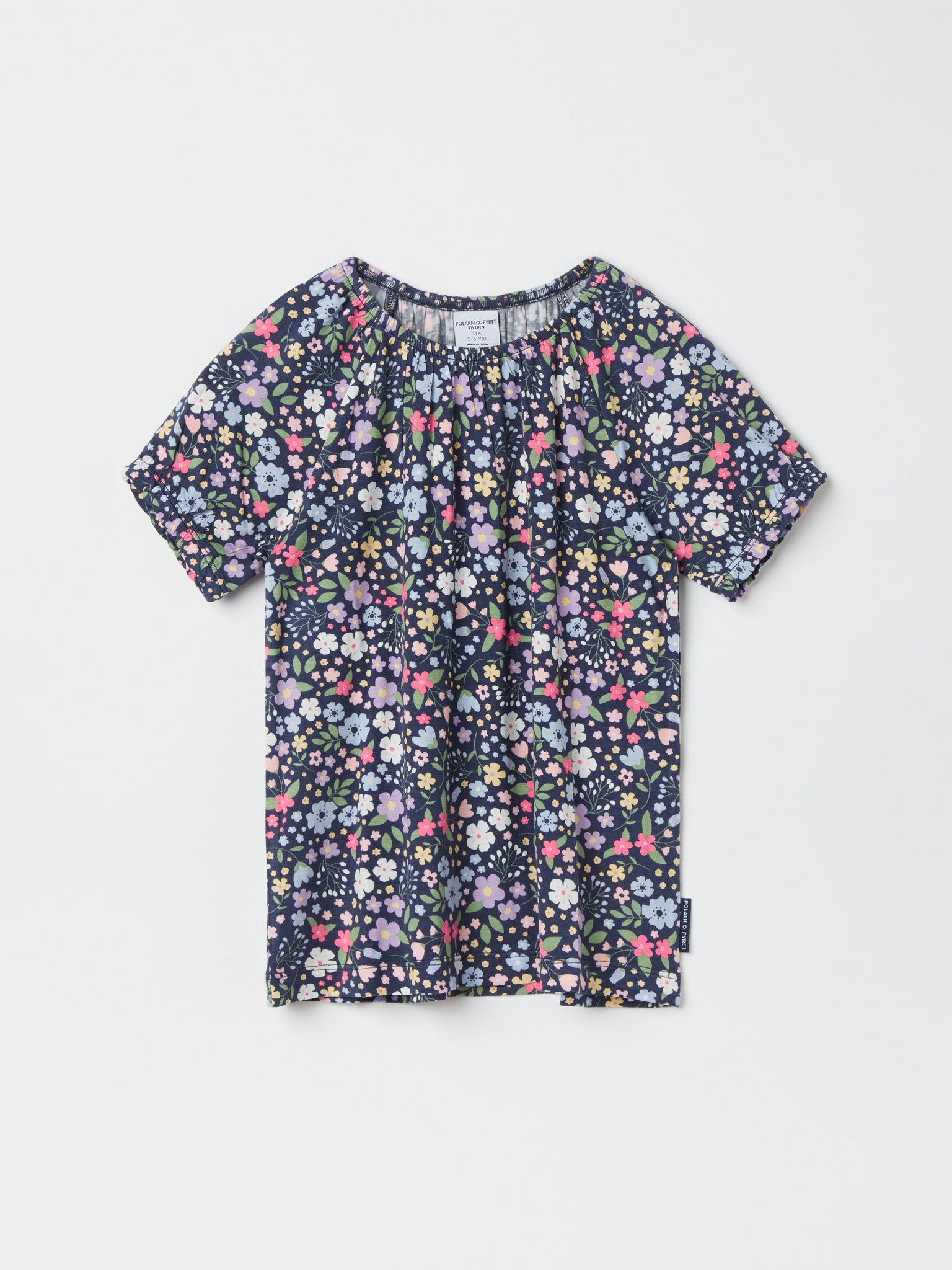 Floral Print Top from the Polarn O. Pyret kidswear collection. Ethically produced kids clothing.