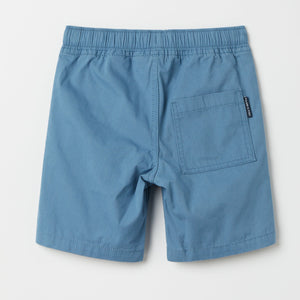 Blue Cotton Kids Chino Shorts from the Polarn O. Pyret kidswear collection. Clothes made using sustainably sourced materials.