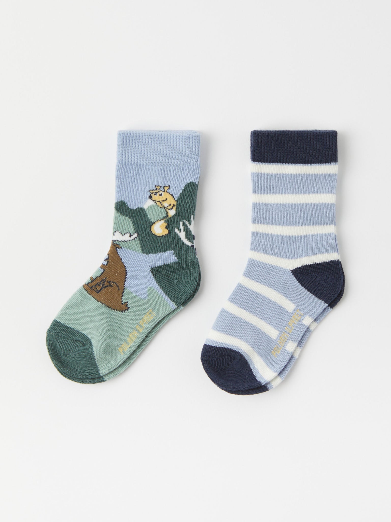 Two Pack Kids Socks from the Polarn O. Pyret kidswear collection. Clothes made using sustainably sourced materials.