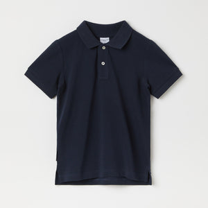 Navy Kids Polo Shirt from the Polarn O. Pyret kidswear collection. The best ethical kids clothes