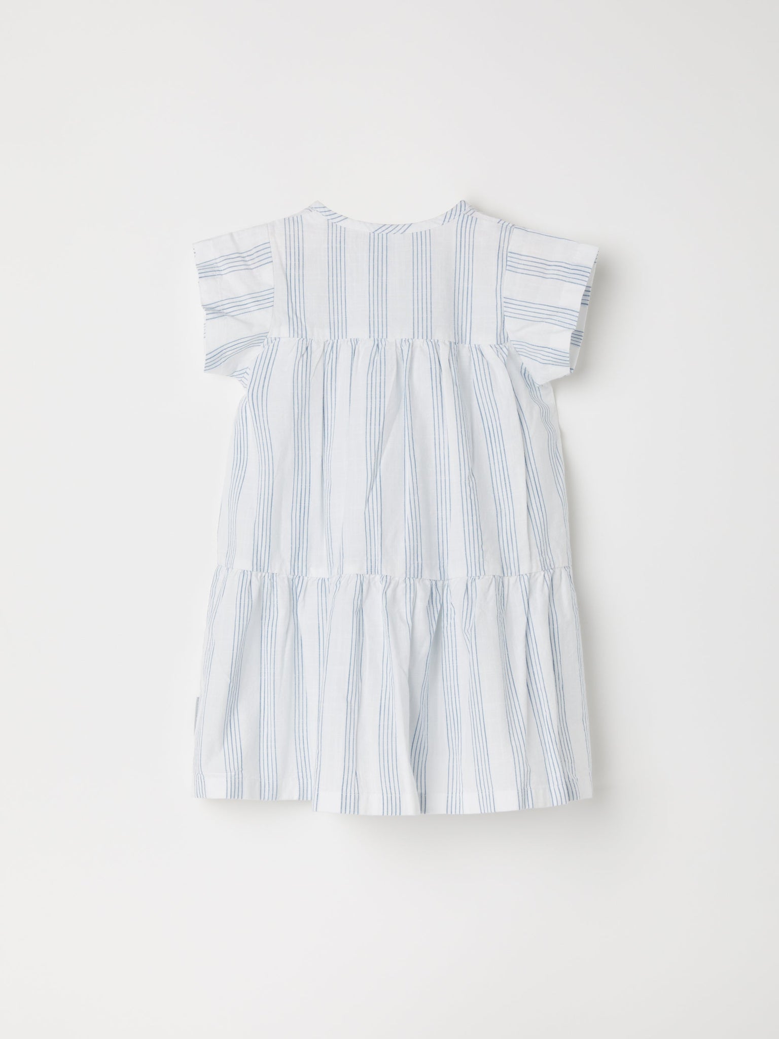 Striped Organic Cotton Baby Dress from the Polarn O. Pyret baby collection. Ethically produced kids clothing.