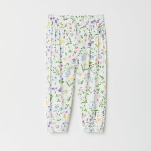 Ditsy Floral Baby Jersey Joggers from the Polarn O. Pyret baby collection. Nordic kids clothes made from sustainable sources.