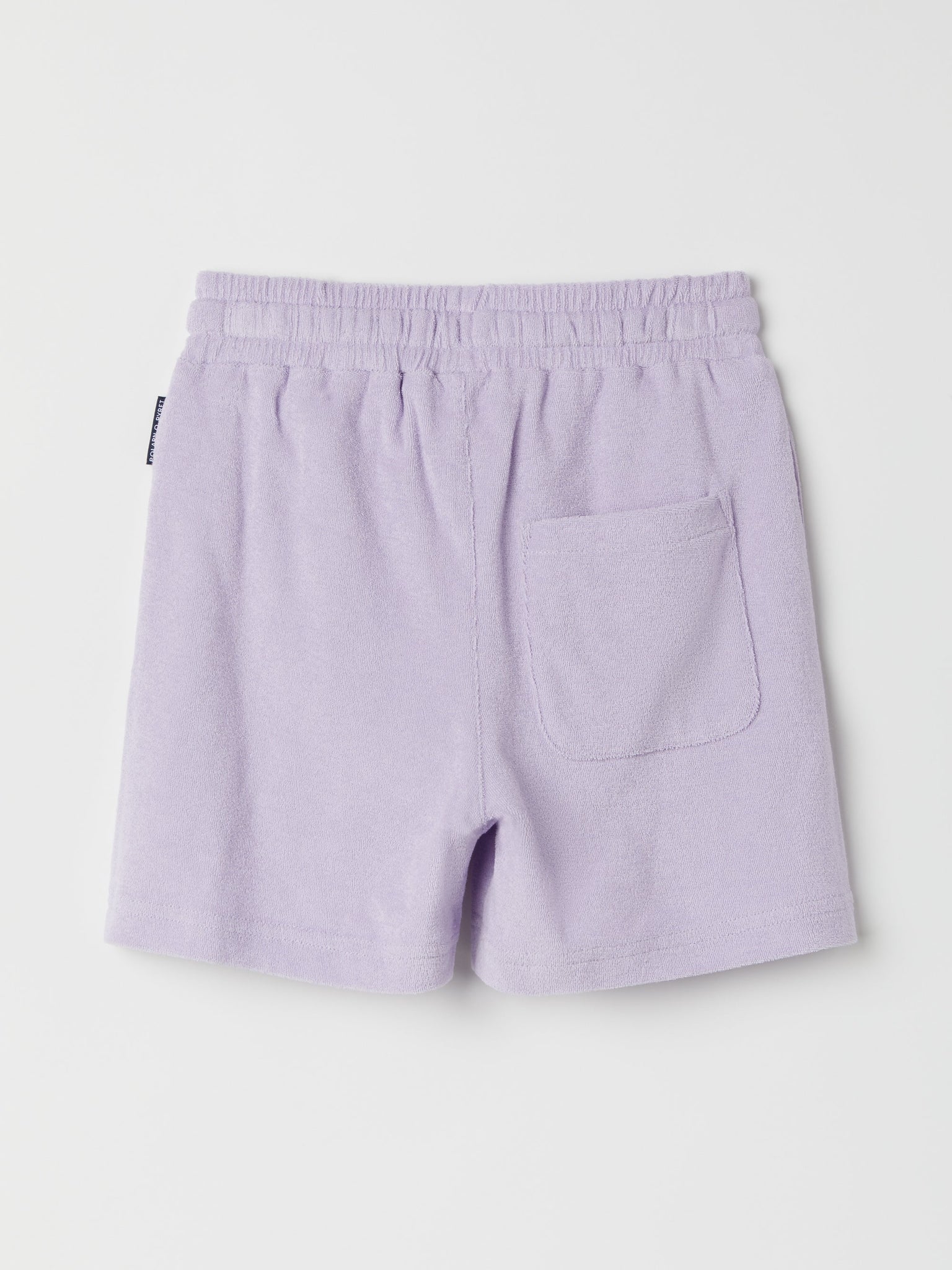 Purple Terry Cotton Kids Shorts from the Polarn O. Pyret kidswear collection. Clothes made using sustainably sourced materials.