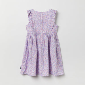 Ditsy Floral Ruffled Dress from the Polarn O. Pyret kidswear collection. Nordic kids clothes made from sustainable sources.