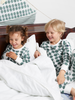 Scandi Leaf Print Kids Pyjamas