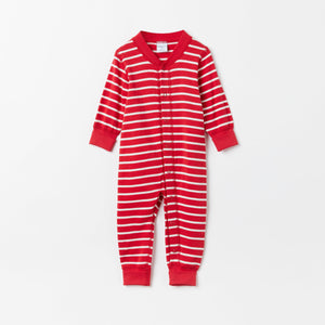 Baby Red Striped Sleepsuit & All In One