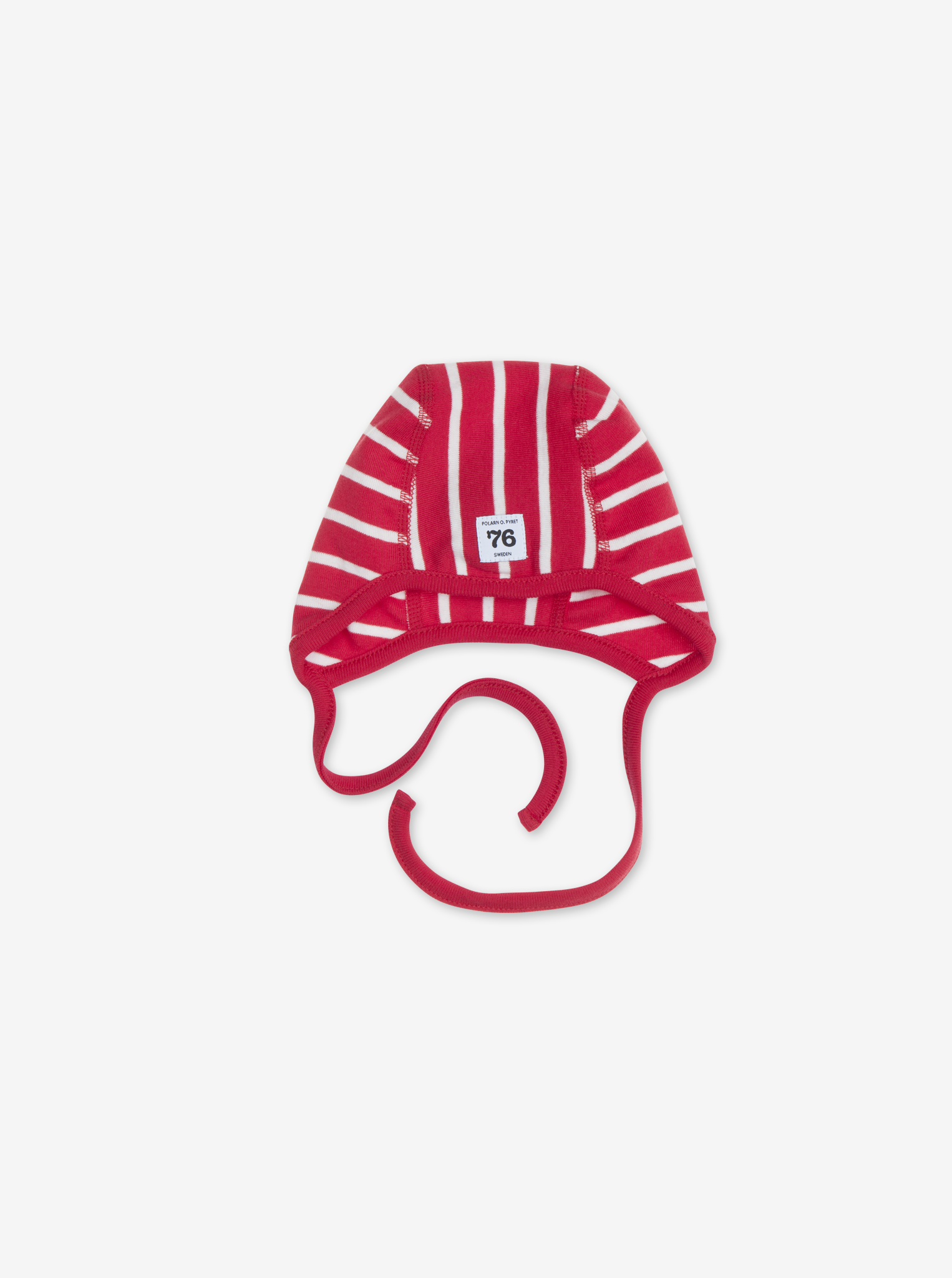 PO.P classic red and white Stripe helmet baby Hat for Preterm-9m