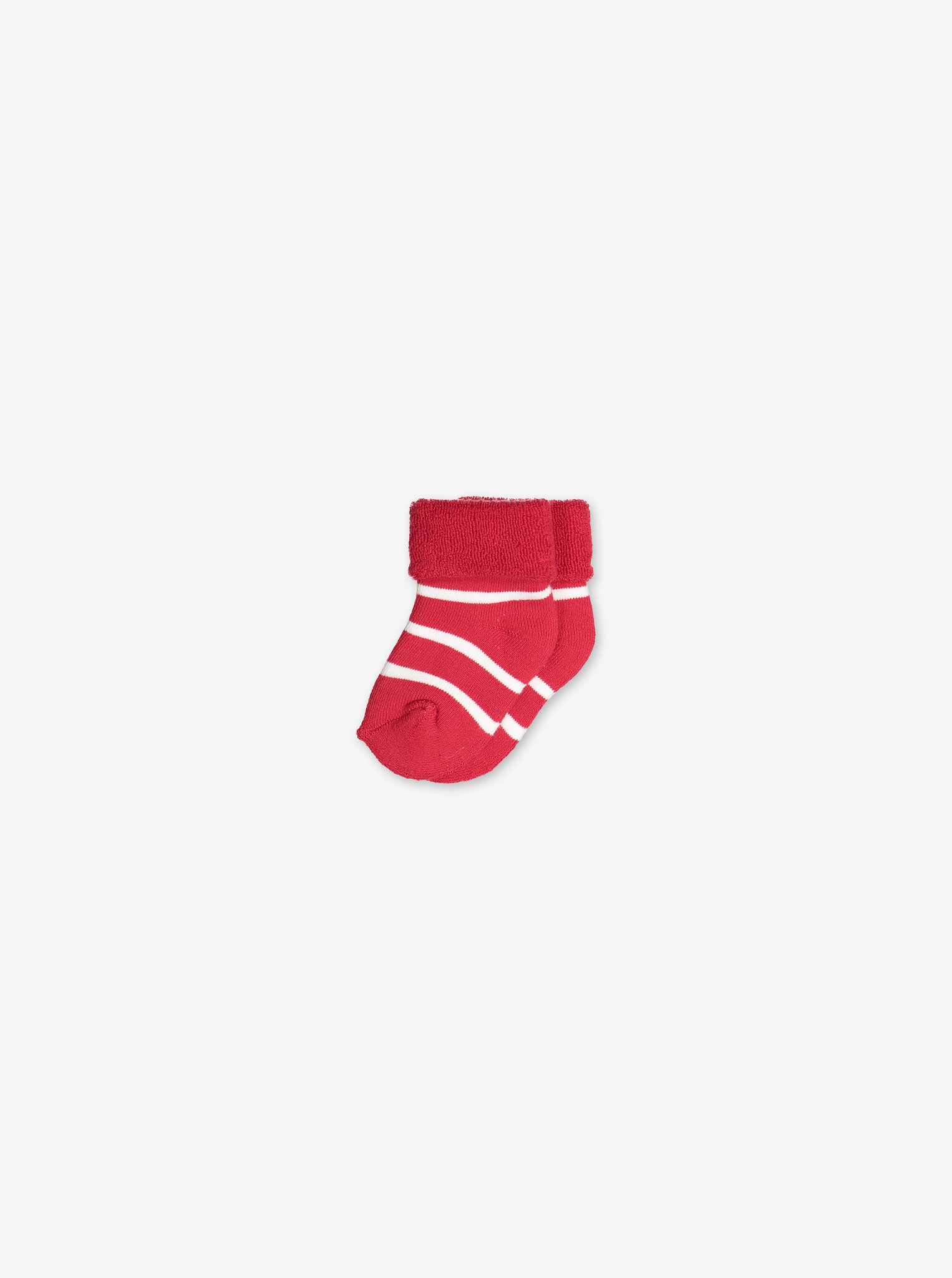 PO.P classic antislip newborn baby socks in red and white