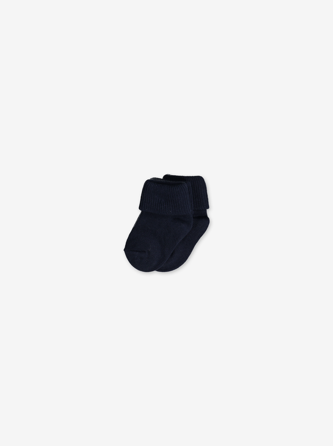 baby/kids navy organic cotton socks, 2 pack, quality polarn o. pyret