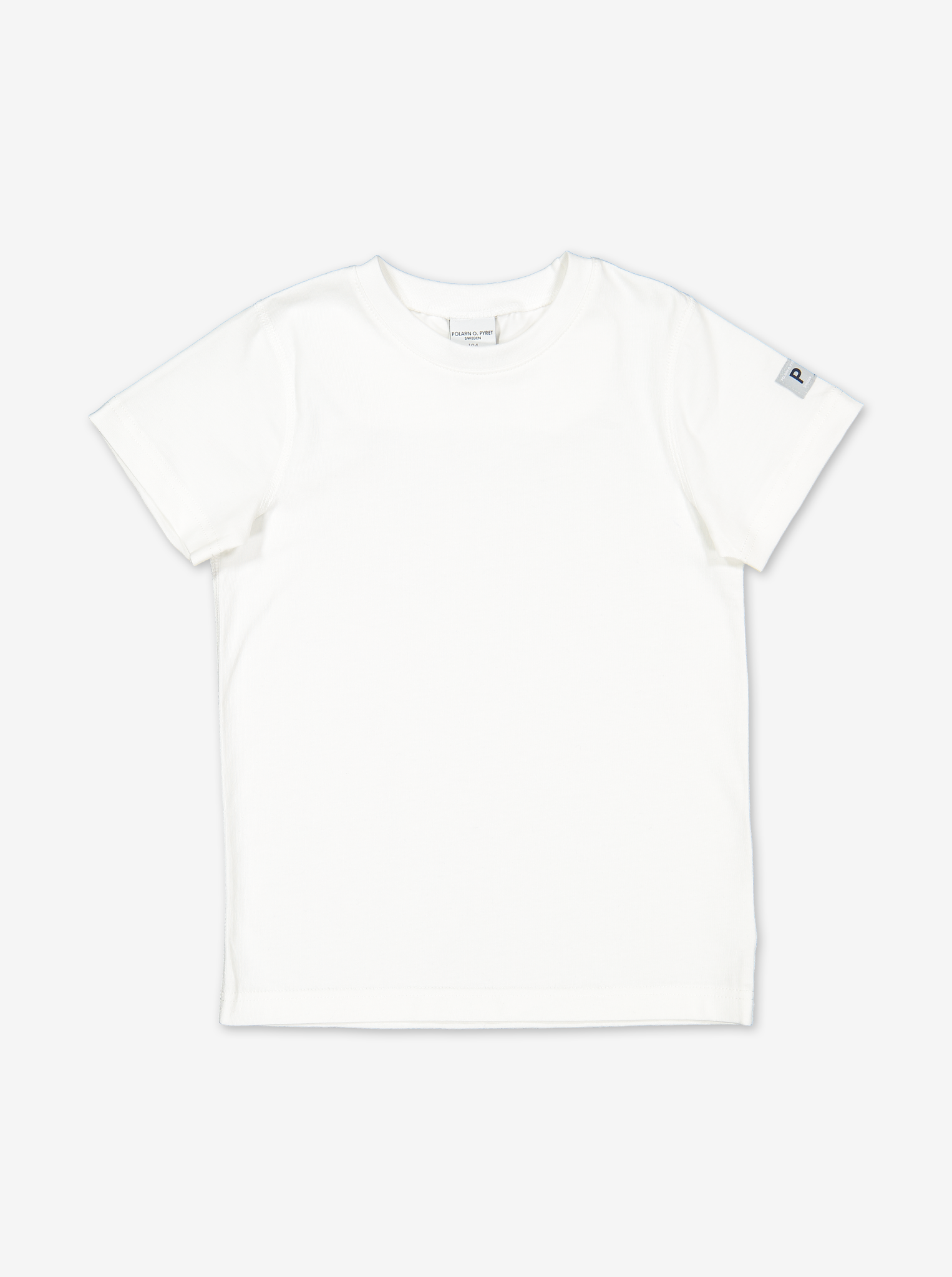 white classic kids t-shirt, ethical organic cotton, polarn o. pyret quality, long lasting