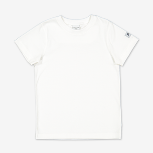 white classic kids t-shirt, ethical organic cotton, polarn o. pyret quality, long lasting