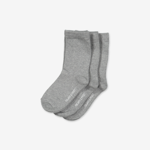 3 Pack Kids Socks grey, organic cotton comfortable polarn o. pyret