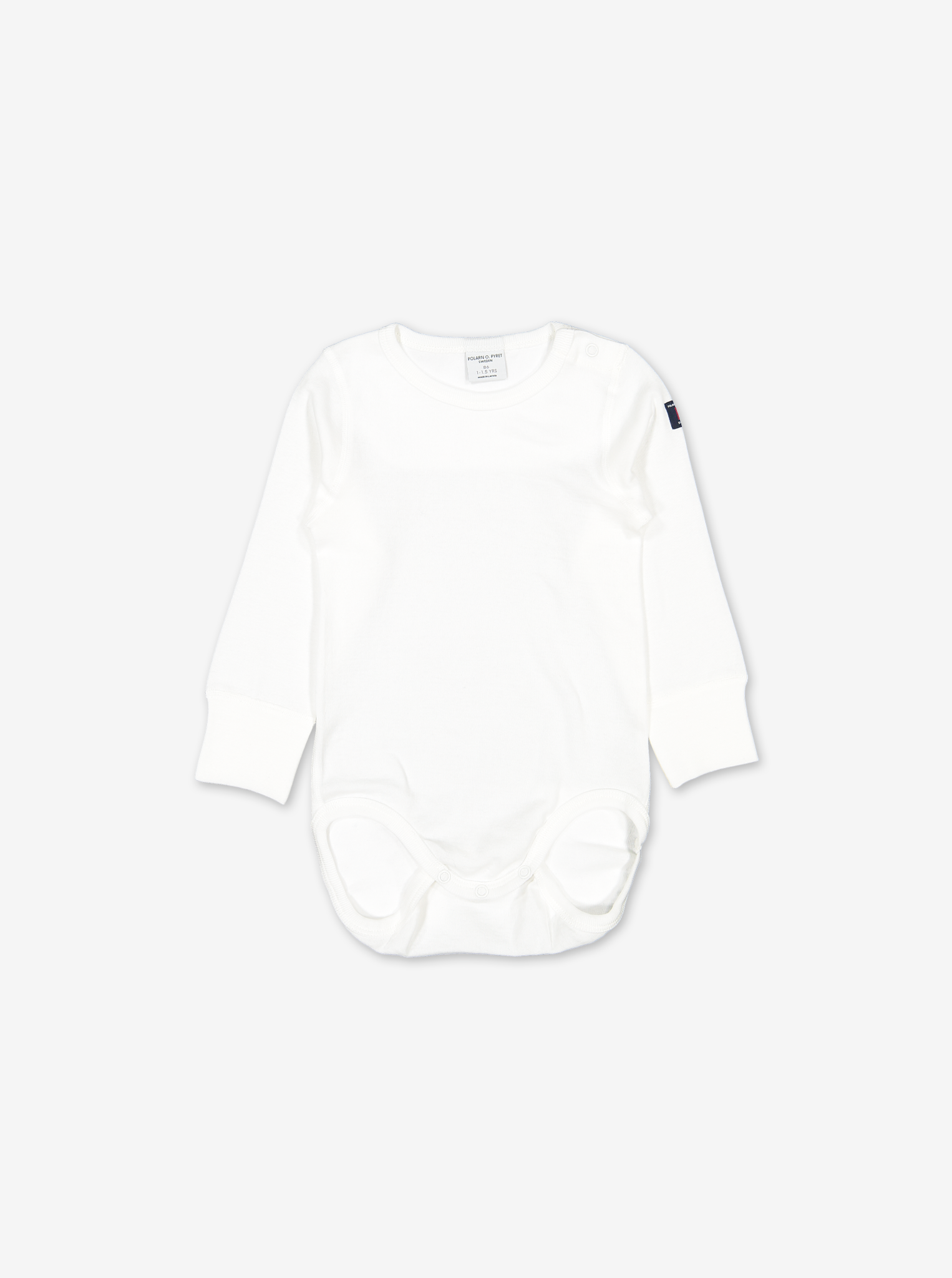 Organic Baby Bodysuit White Unisex 4m-2y