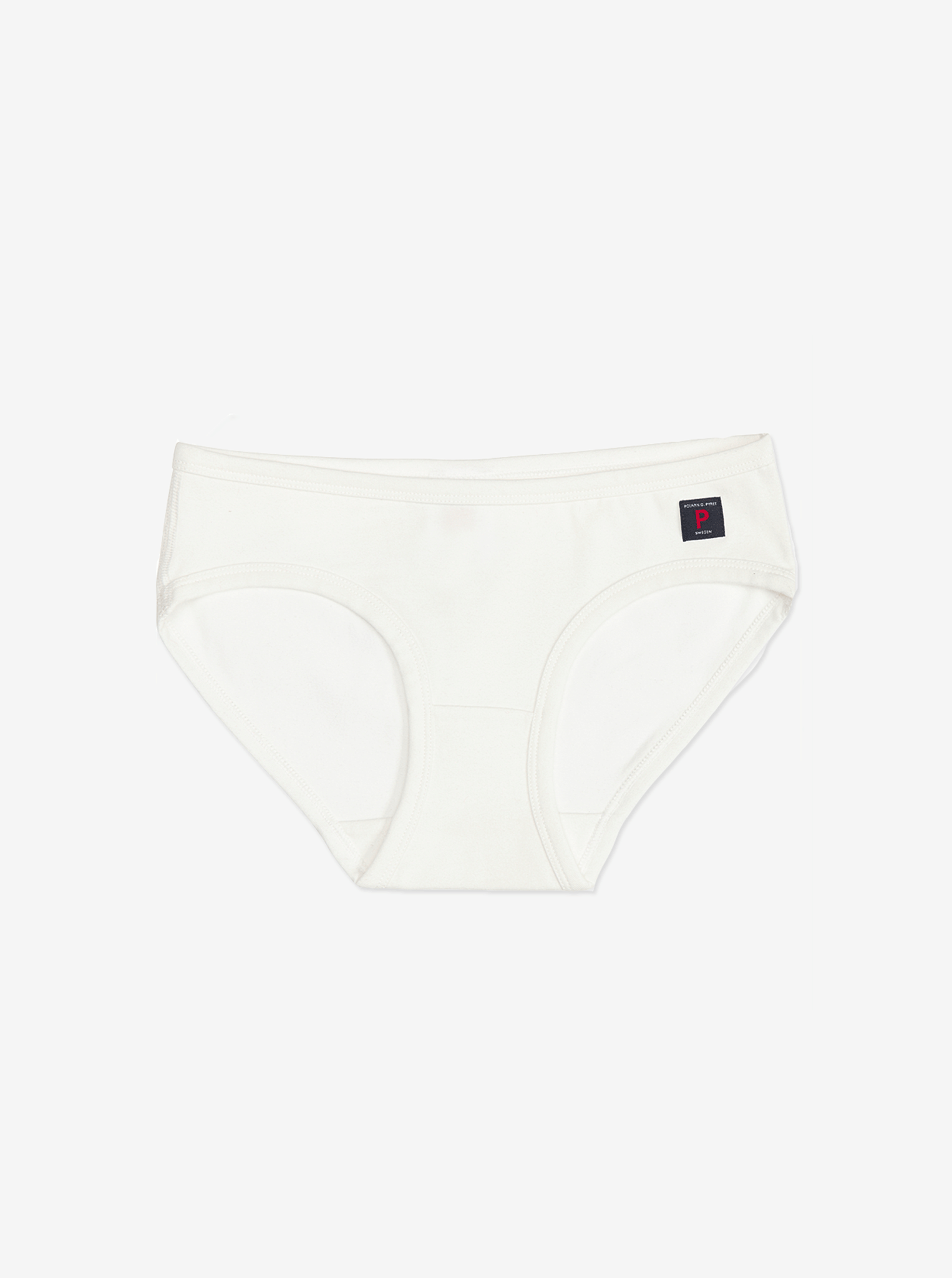 PO.P classic white girls briefs made with organic cotton 
