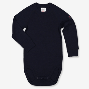 Thermal Merino Baby Bodysuit---Navy---Unisex---0-2y
