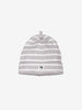 kids grey and white stripes organic cotton hat, high quality comfortable polarn o. pyret children's