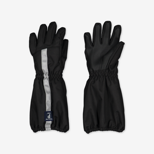 Kids Padded Winter Gloves Black Unisex 2-12y