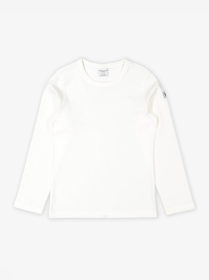 white classic kids top, ethical organic cotton, polarn o. pyret quality 