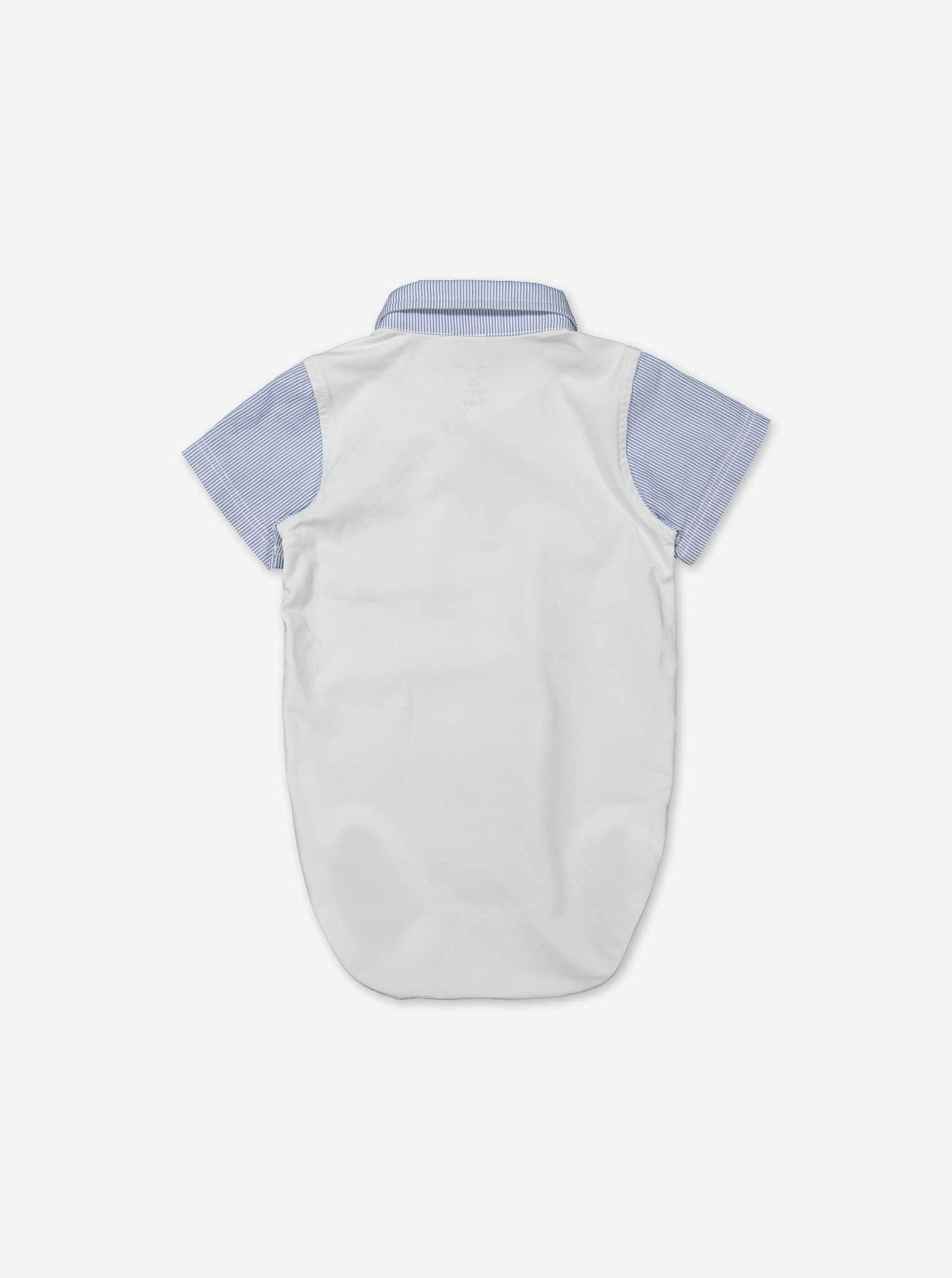 Stripe polo bodysuit for baby-Boy-0-6m-White
