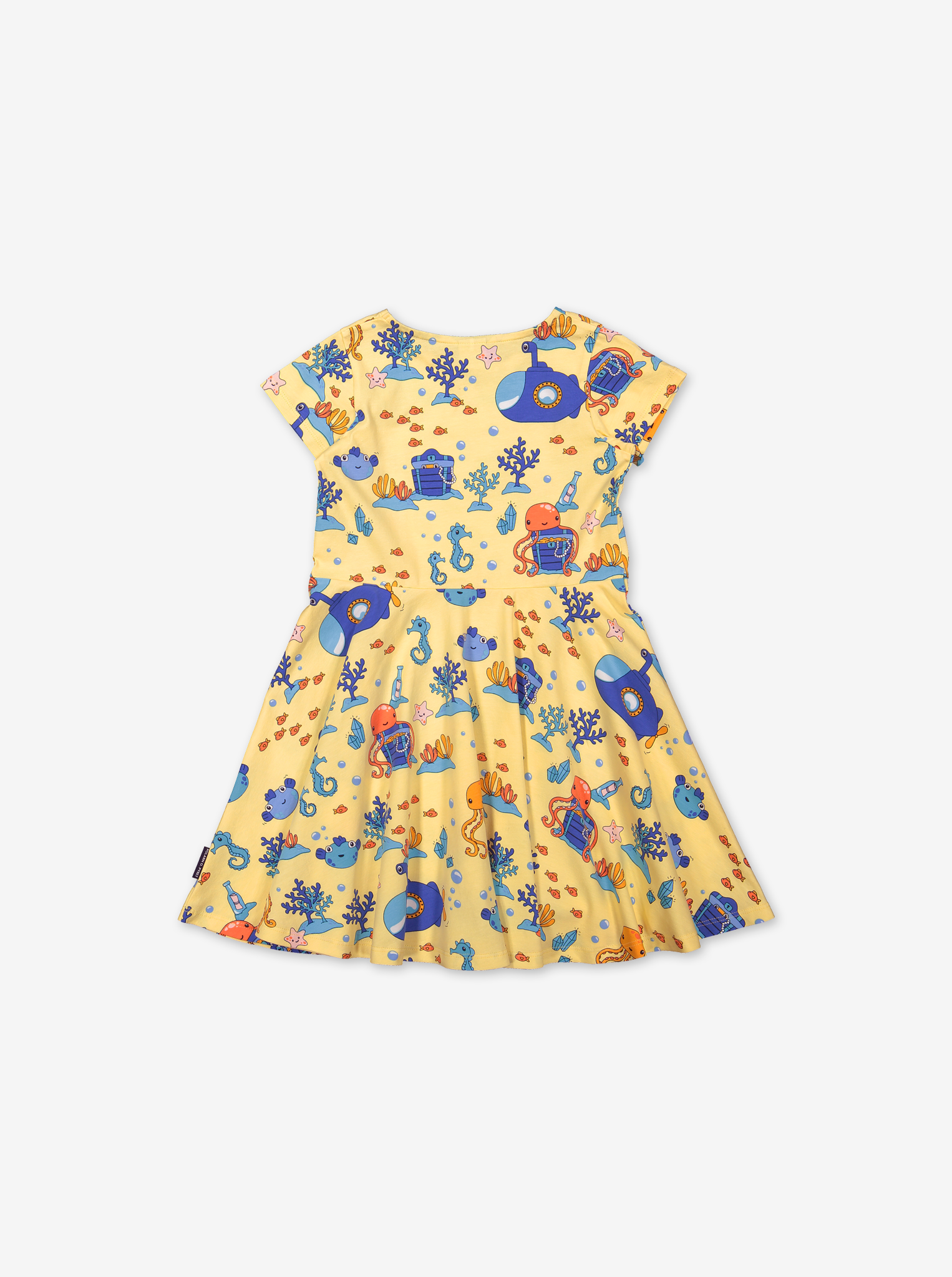Twirl dress with underwater print-Girl-1-6y-Yellow