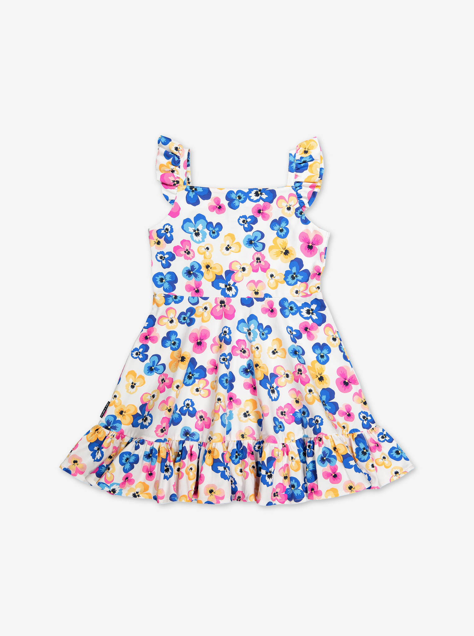 Floral Print Dress-Girl-1-6y-White