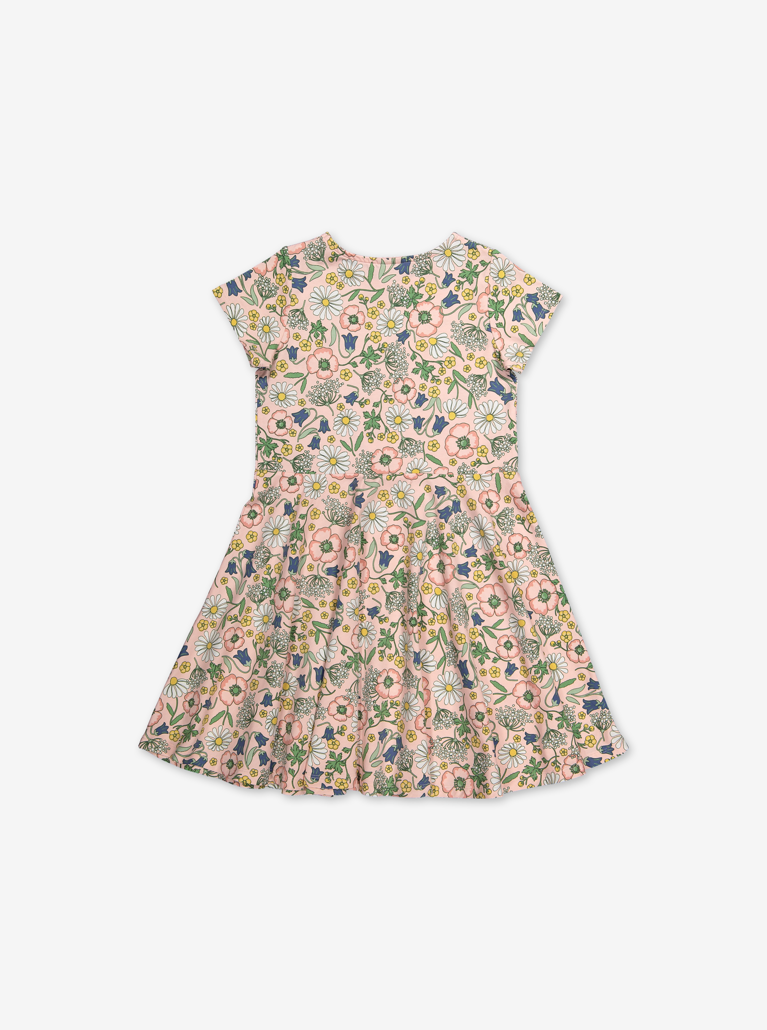 Scandi Floral Kids Dress-Girl-1-6y-Pink