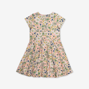 Scandi Floral Kids Dress-Girl-1-6y-Pink