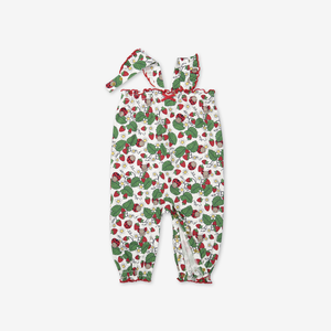 Summer Strawberry Baby Playsuit-Girl-0-1y-White