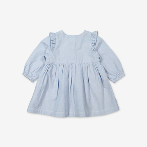 Stripe dress for baby-Girl-0-1y-White