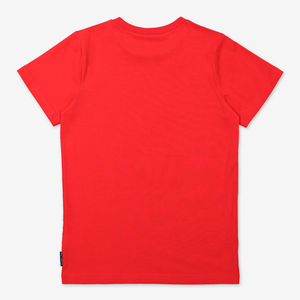Organic Kids T-Shirt-Unisex-6-12y-Red