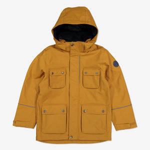 Kids Waterproof Shell Coat-6-12y-Brown-Boy