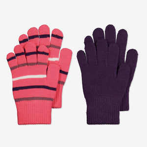 Two Pack Kids Magic Gloves-6m-12y-Pink-Girl