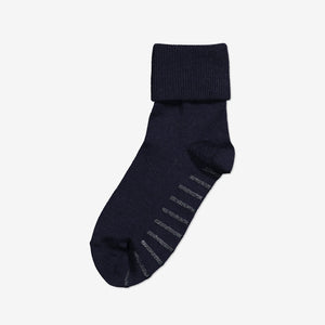 Merino Antislip Kids Socks-Unisex-0-6y-Navy