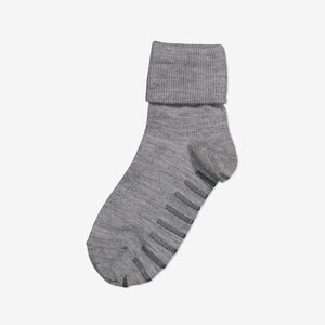 Merino Antislip Kids Socks grey, comfortable and warm, polarn o. pyret ethical