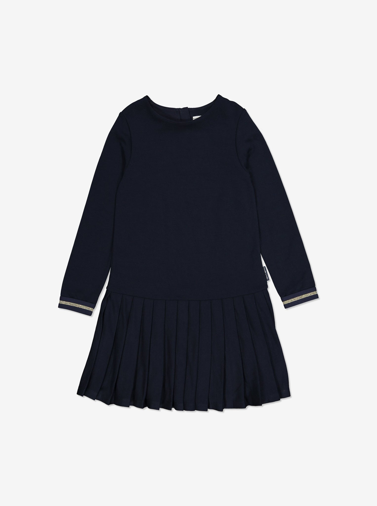Pleated Skirt Kids Dress-Girl-1-6y-Navy