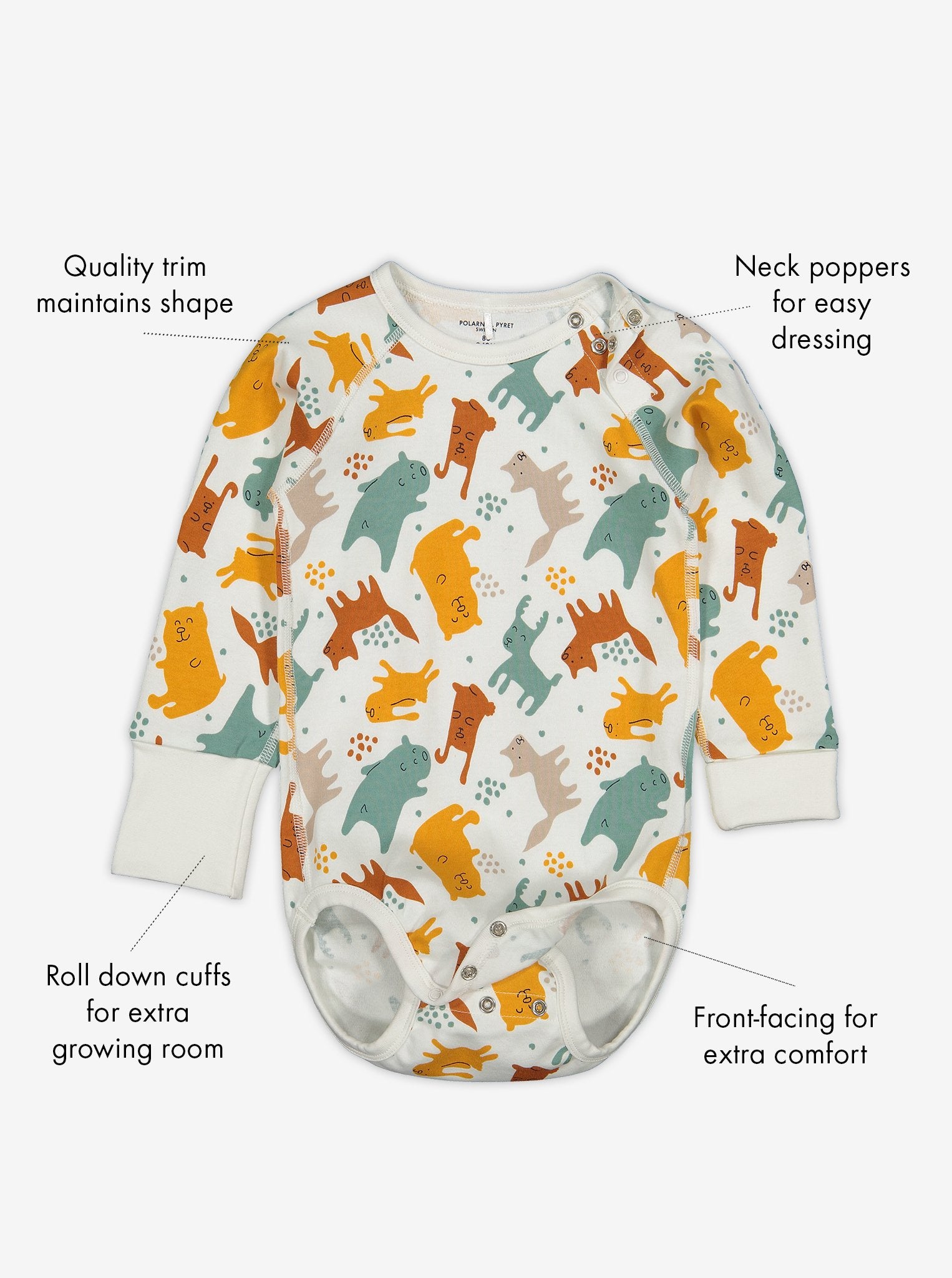 Nordic Animal Print Babygrow