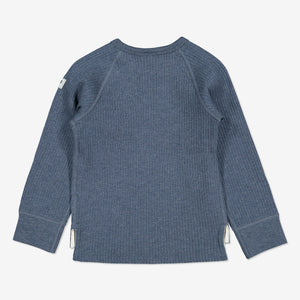 Ribbed Baby Top-Unisex-6m-1y-Blue