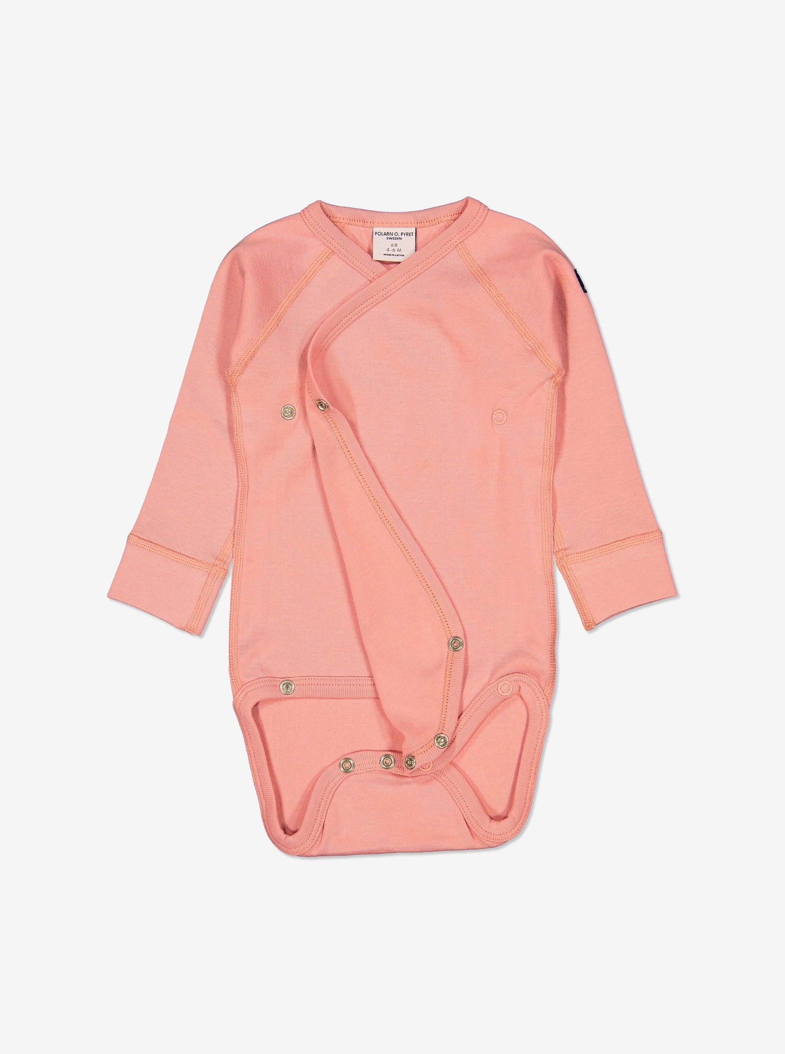 Wraparound Baby Bodysuit-Girl-0-6m-Pink
