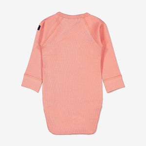 Wraparound Baby Bodysuit-Girl-0-6m-Pink