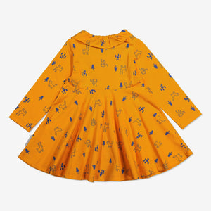 Forest Friends Baby Dress-Girl-0-1y-Yellow