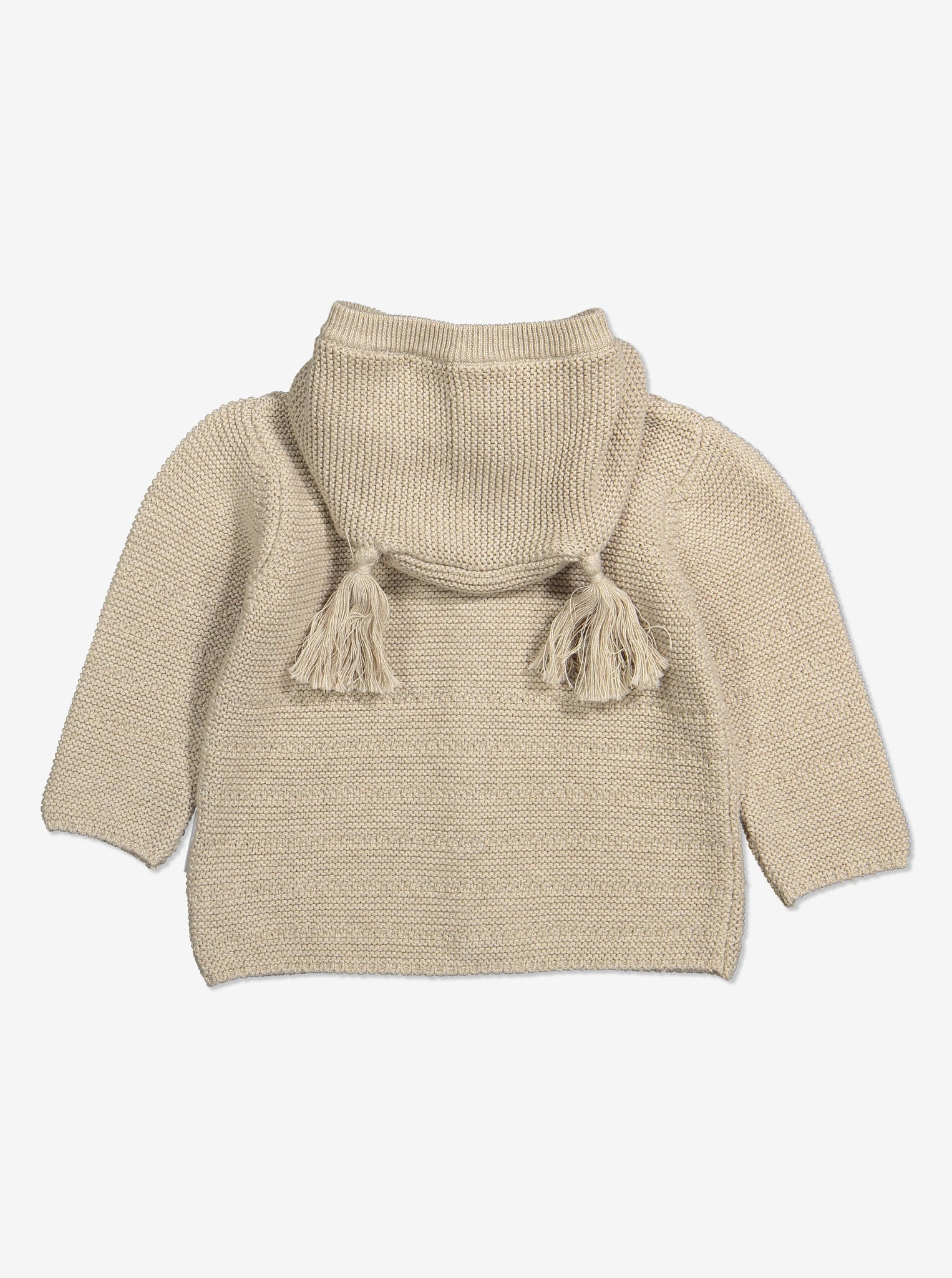 Knitted Baby Hoodie-Unisex-0-1y-White