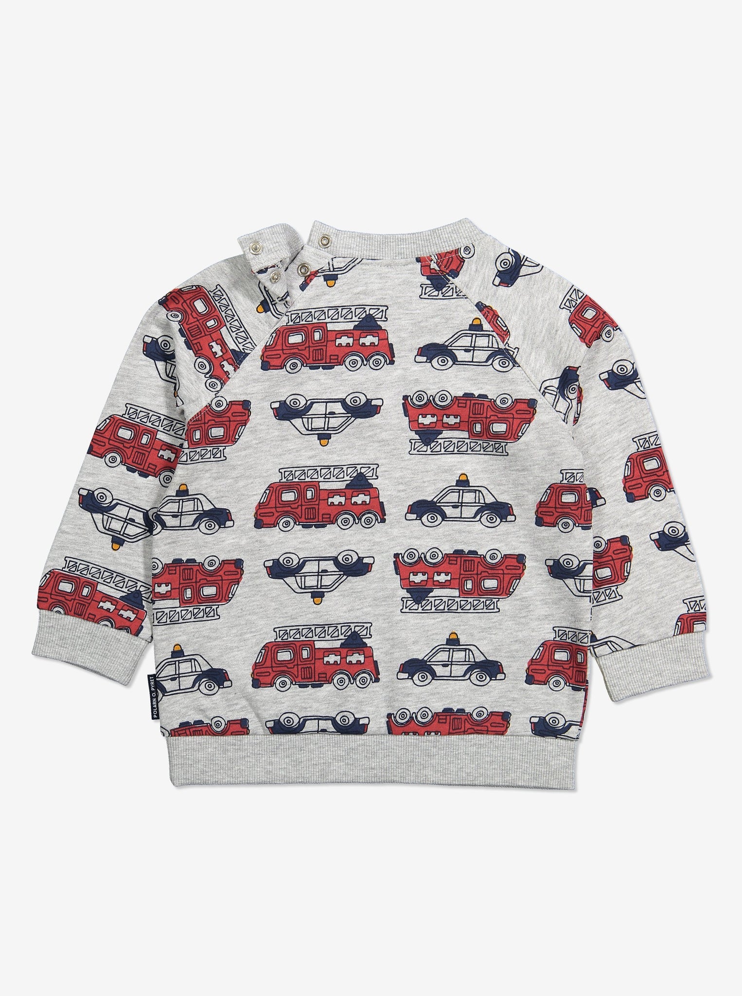 Vehicle Print Kids Sweatshirt-Unisex-1-6y-Grey