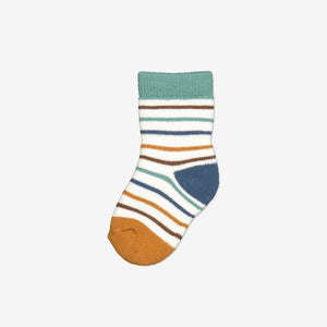 Striped Baby Socks-Unisex-0-1y-Natural