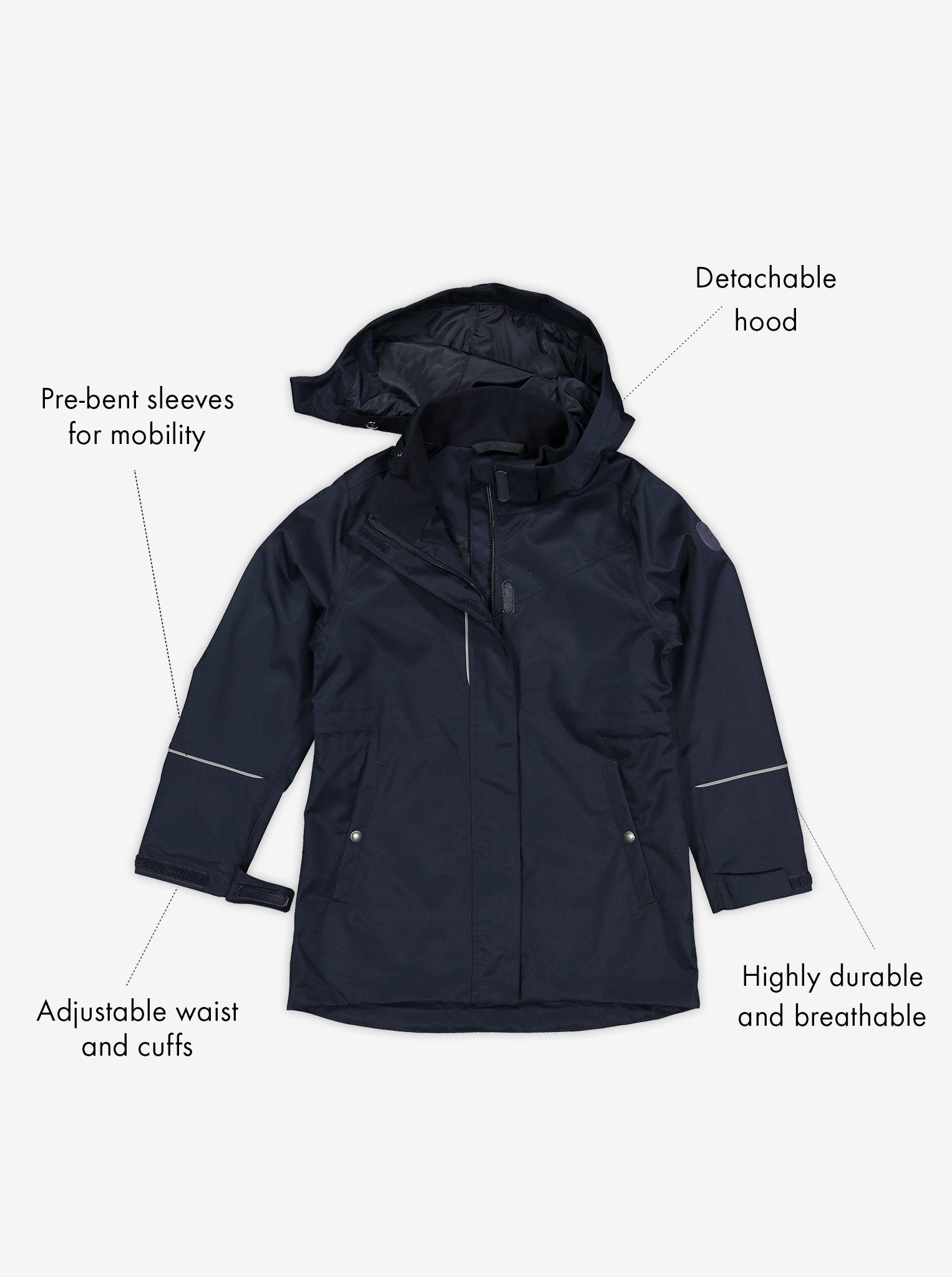 Longline Waterproof Kids Shell Jacket