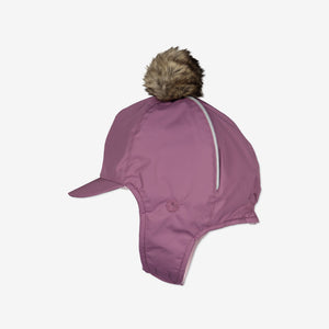 Waterproof Kids Bobble Hat-6m-2y-Purple-Girl