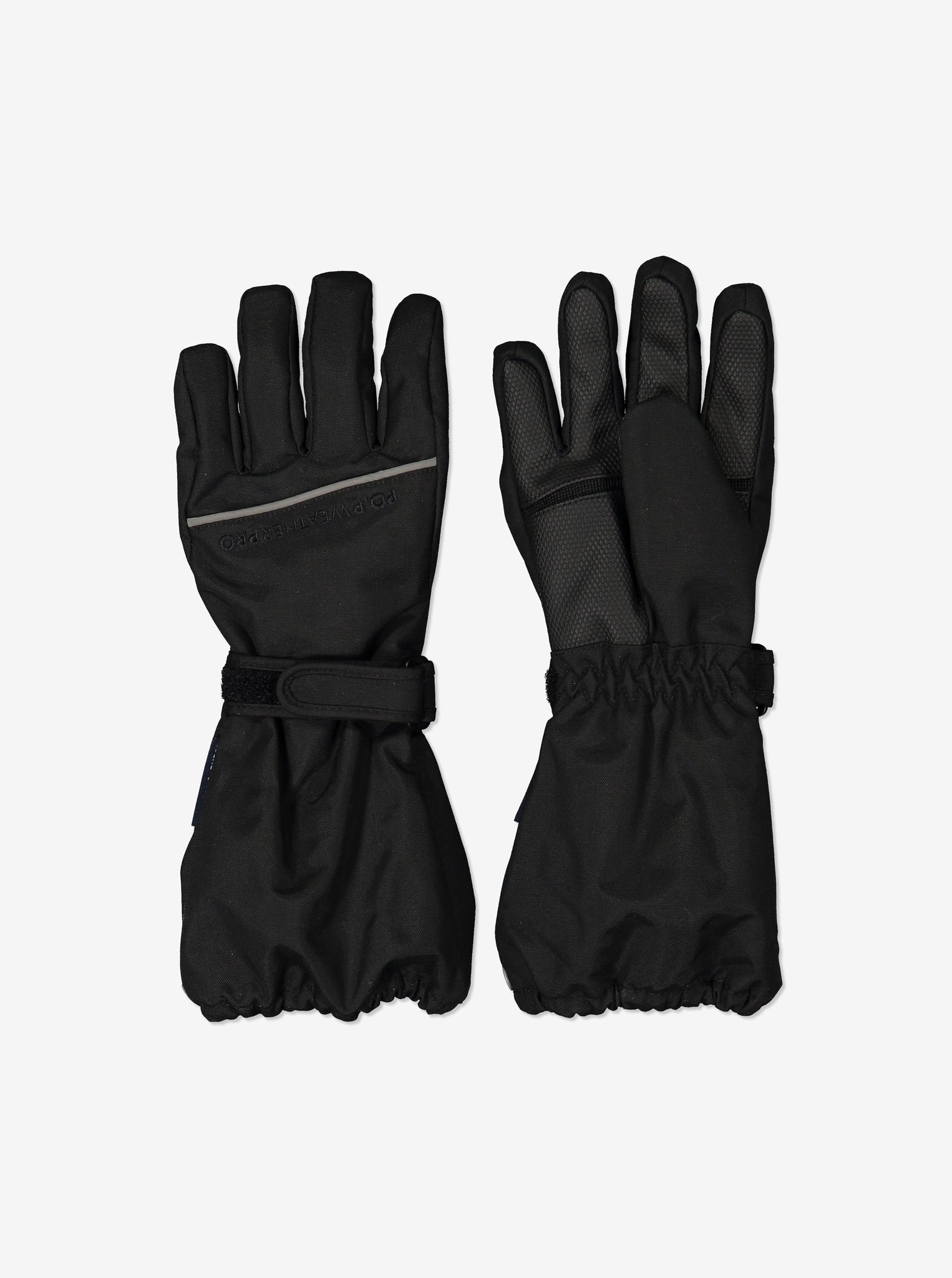 Padded Kids Ski Gloves-2-12y-Black-Boy