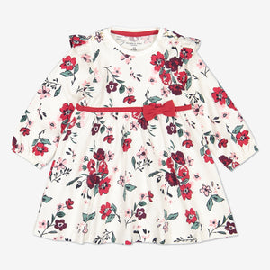 Kids Organic Floral Dress 0-1years Natural Girl